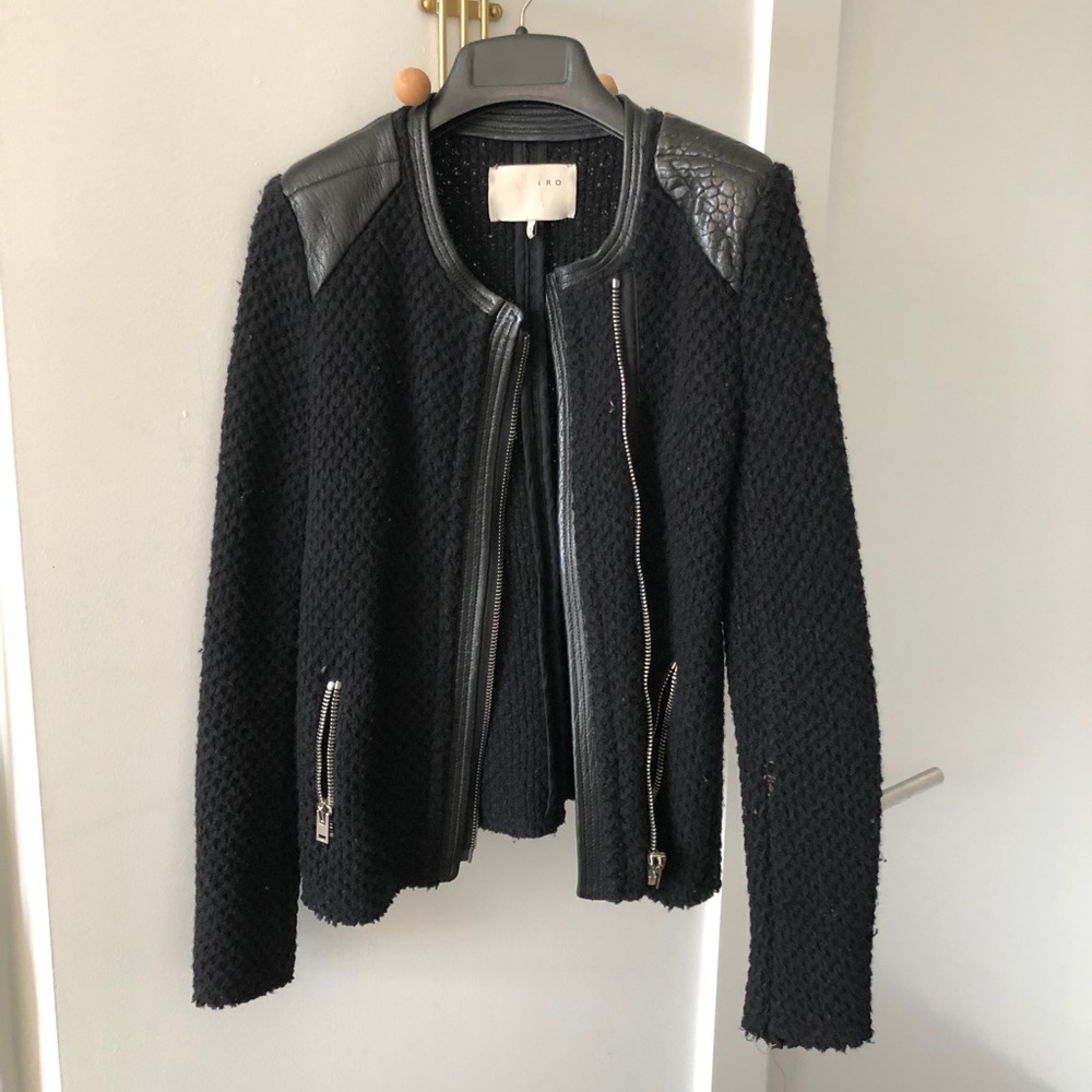 Iro leather & wool jacket